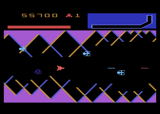 Vanguard Atari 5200 Screenshot: Styx zone; these ships move in seemingly random patterns!