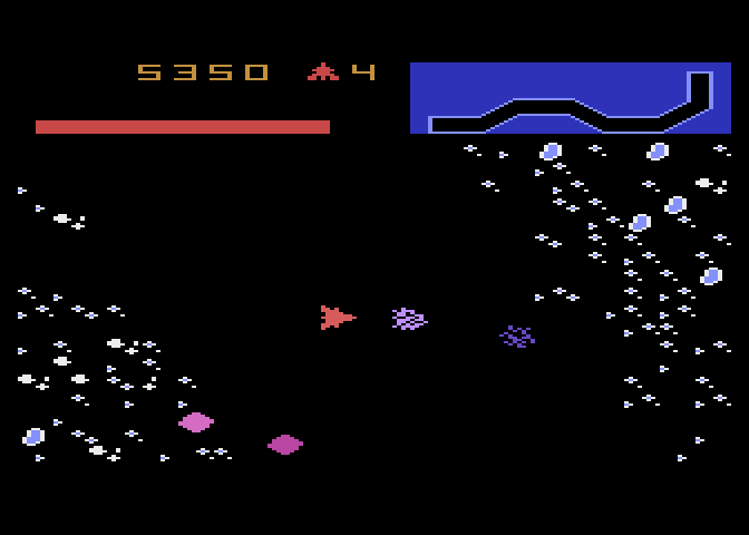 Vanguard Atari 5200 Screenshot: Two enemies destroyed, more will appear...