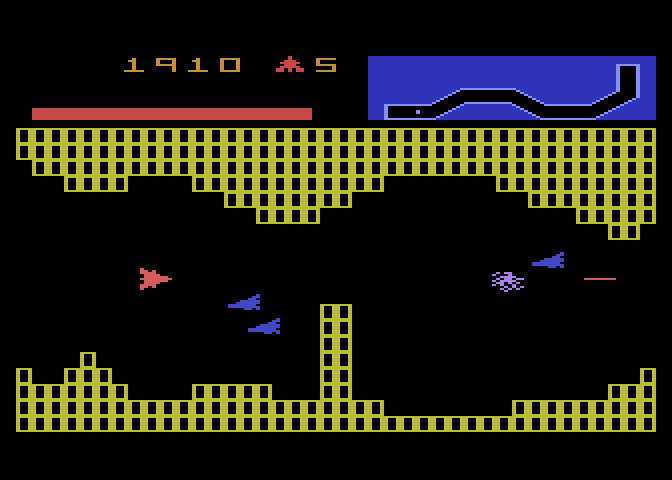 Vanguard Atari 5200 Screenshot: One ship destroyed!