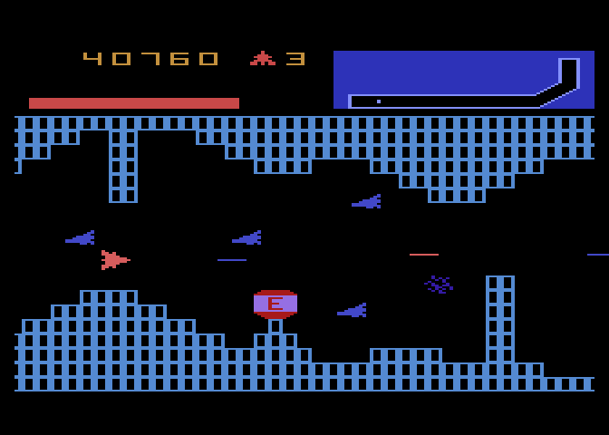 Vanguard Atari 5200 Screenshot: Numerous enemies attack at once.