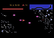 Vanguard for Atari 5200 - This zone has you flying diagonally downward.