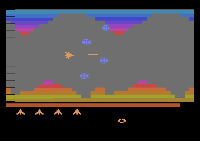 Vanguard Atari 2600 Screenshot: Start of a new game.