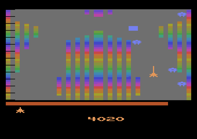 Vanguard Atari 2600 Screenshot: The path can get narrow.