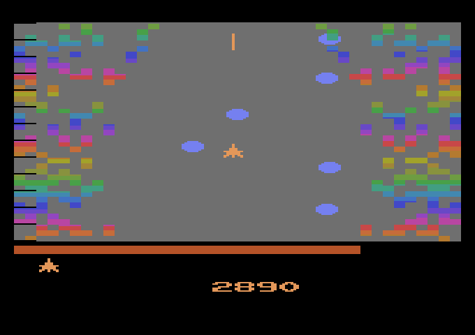 Vanguard Atari 2600 Screenshot: This zone scrolls vertically.