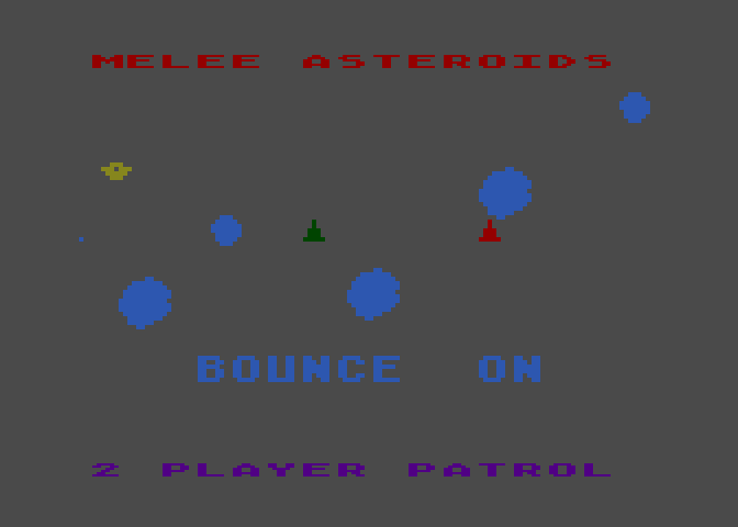 Asteroids Atari 8-bit Screenshot: Setting some game options.