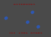 Asteroids for Atari 8-bit - Title screen.