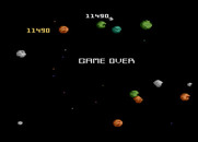 Asteroids for Atari 7800 - Game over.