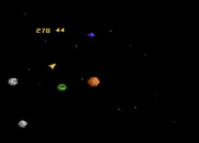 Asteroids for Atari 7800 - Blast the saucer before it blasts you!