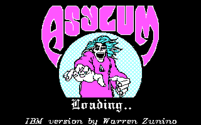 Asylum IBM PC/Compatibles Screenshot: Title screen.