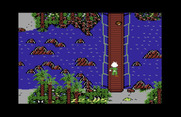 Howard the Duck for Commodore 64 - Dodge rocks when crossing the bridge.