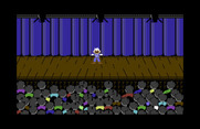 Howard the Duck for Commodore 64 - Introduction; Howard dances on stage...