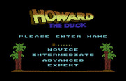 Howard the Duck for Commodore 64 - You can select one of several skill levels.