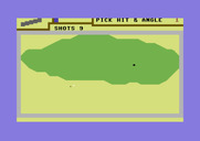 Hole in One Golf for Commodore 64 - Close up view of the green.