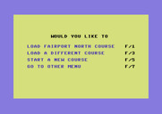 Hole in One Golf for Commodore 64 - The main menu.