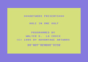Hole in One Golf for Commodore 64 - Title screen.