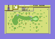 Hole in One Golf for Commodore 64 - Hitting a shot on hole 3.