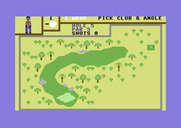 Hole in One Golf for Commodore 64 - Setting up my next shot...