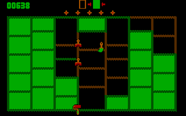 Rollo and the Brush Brothers IBM PC/Compatibles Screenshot: Be sure to avoid the paintbrush...