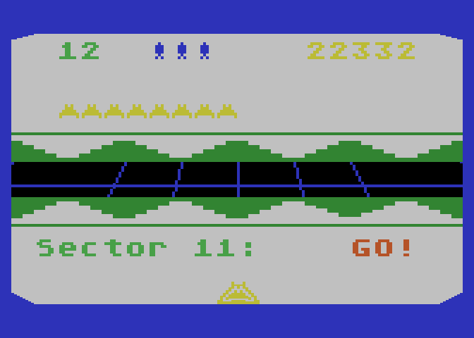 Beamrider Atari 5200 Screenshot: Ready for sector 11?