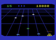 Beamrider for Atari 5200 - Uh oh, I'm temporarily trapped in the corner!