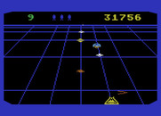 Beamrider for Atari 5200 - Many types of enemies attack at once on later levels.
