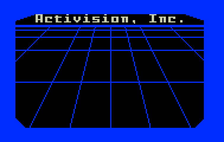 Beamrider Intellivision Screenshot: The demo mode scrolls through the game title, copyright, and Activision logo.