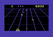 Beamrider for Commodore 64 - Blockers and the bounce craft can get in the way...