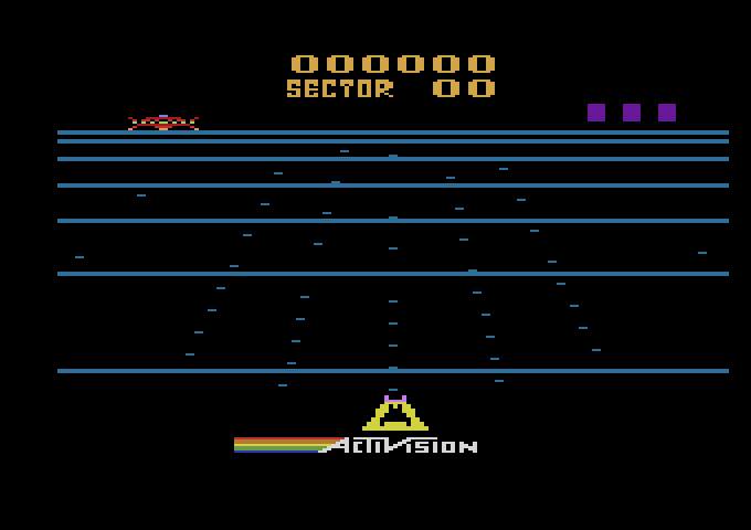 Beamrider Atari 2600 Screenshot: Starting screen.