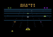 Beamrider for Atari 2600 - Thirteen more saucers until the end of the level...
