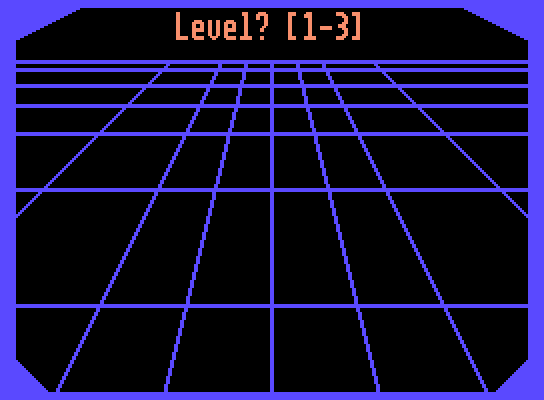 Beamrider ColecoVision Screenshot: Select a skill level.