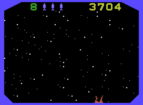 Beamrider ColecoVision Screenshot: Crash! My ship was destroyed...