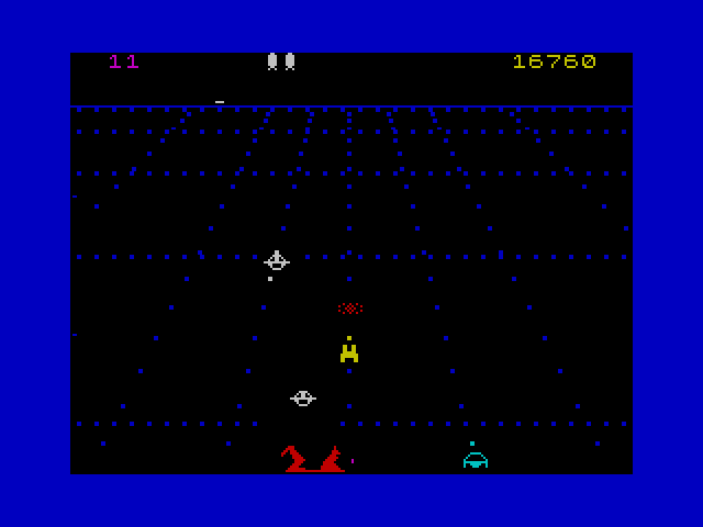 Beamrider ZX Spectrum Screenshot: Crashed again