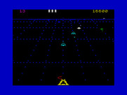 Beamrider for ZX Spectrum - Shoot the blue blockers before they get locked onto a beam...