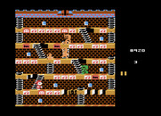 Mr. Do!'s Castle for Atari 8-bit - Start of the third level. The green unicorns are trickier than the pink ones.