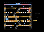 Mr. Do!'s Castle for Atari 8-bit - After you hit all three keys and reach the top of the castle you can chase the unicorns.