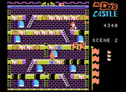 Mr. Do!'s Castle for ColecoVision - When unicorns fall into holes they fill them in with new blocks.