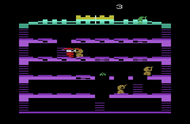 Mr. Do!'s Castle Atari 2600 Screenshot: One of the unicorns got me!