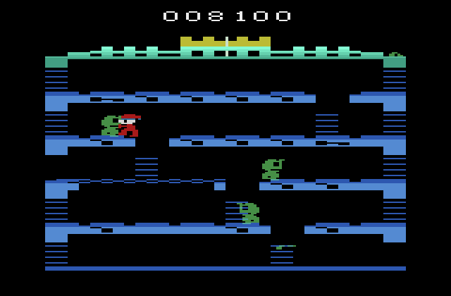 Mr. Do!'s Castle Atari 2600 Screenshot: A unicorn caught me...