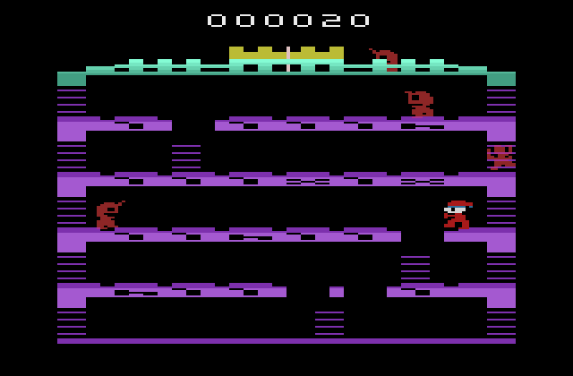 Mr. Do!'s Castle Atari 2600 Screenshot: Game start.