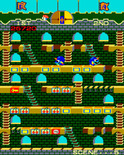 Mr. Do!'s Castle for Arcade - Scene 5; the last unicorn left will automatically turn into a blue unicorn.