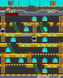 Mr. Do!'s Castle for Arcade - Hit the letter unicorns with your hammer to earn bonus letters.