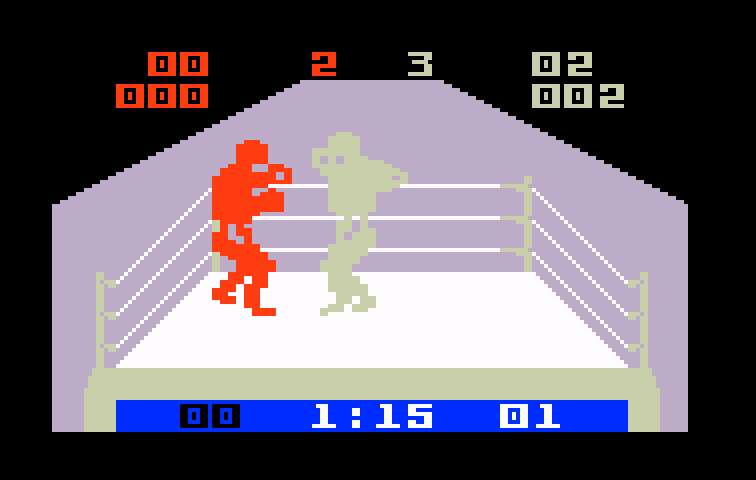 Boxing Intellivision Screenshot: Boxing in progress...