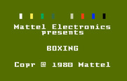 Boxing for Intellivision - Title screen.