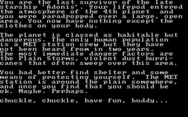 Space Games IBM PC/Compatibles Screenshot: Alien: Ready to begin?