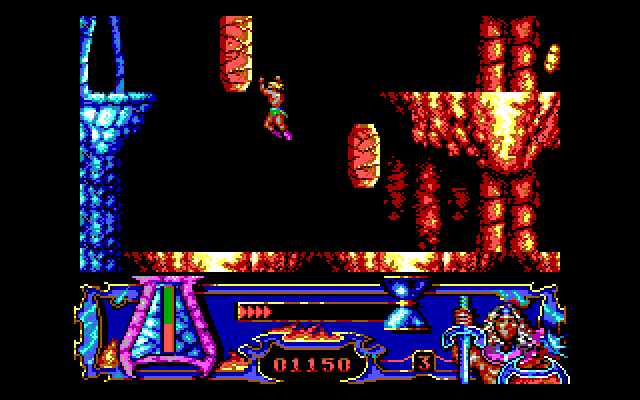 Satan IBM PC/Compatibles Screenshot: Leaping to the next platform...