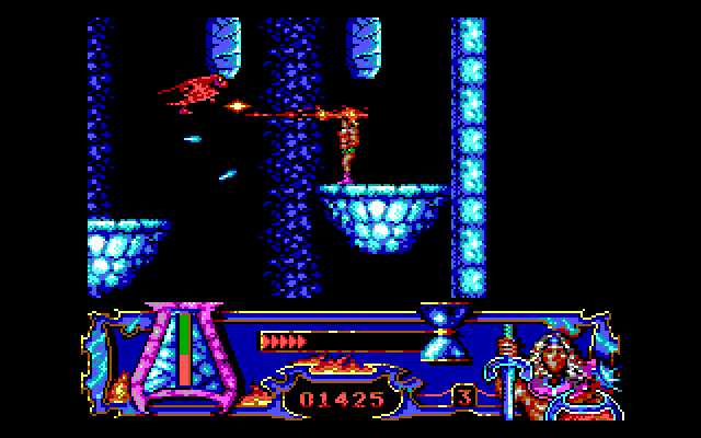 Satan IBM PC/Compatibles Screenshot: Watch out for these fire breathing demons!