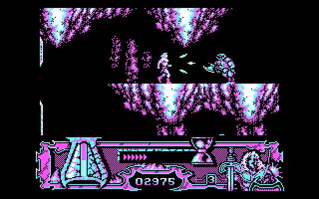 Satan IBM PC/Compatibles Screenshot: Attacking one of those well armored opponents.