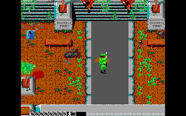 NY Warriors IBM PC/Compatibles Screenshot: Game start.