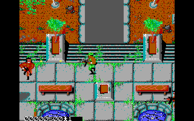 NY Warriors IBM PC/Compatibles Screenshot: You can fire to the left, right, or straight ahead...