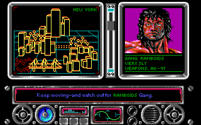 NY Warriors IBM PC/Compatibles Screenshot: Ready to start the first mission?